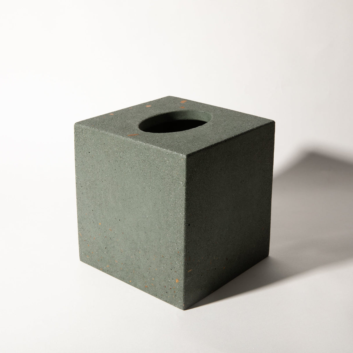Tissue Box Cover | Dark Green Terrazzo
