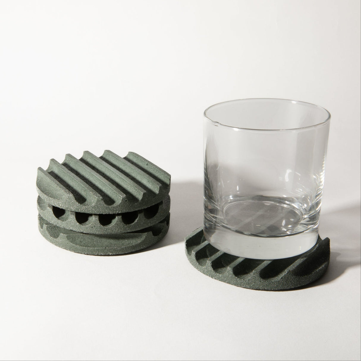 Coaster Set | Dark Green Terrazzo