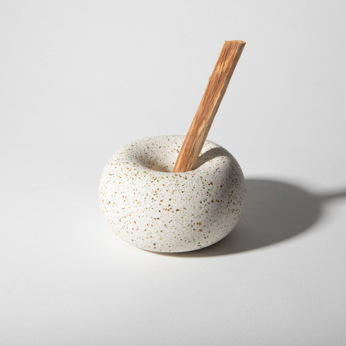 Palo Santo Holder | White Terrazzo