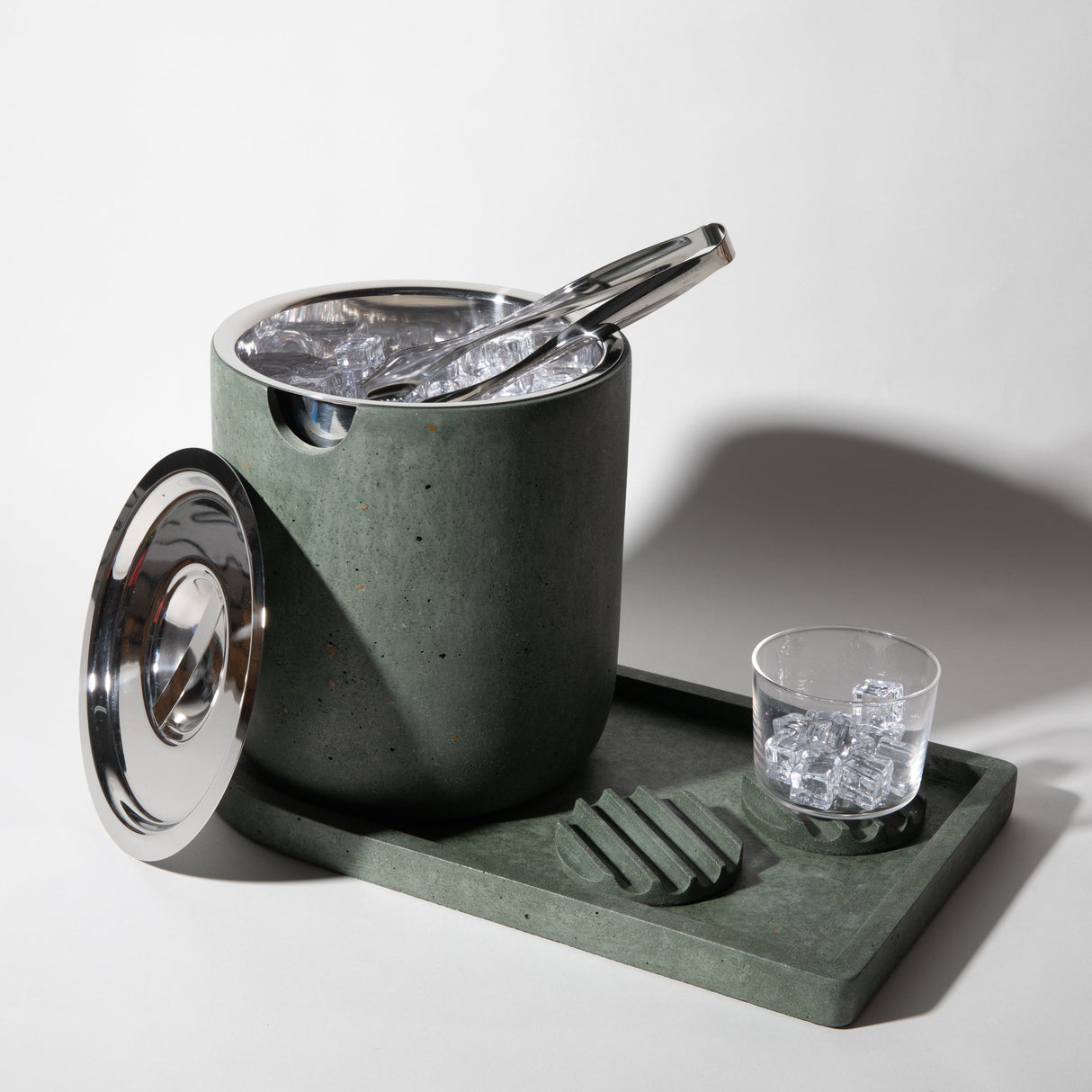 Ice Bucket | Dark Green Terrazzo