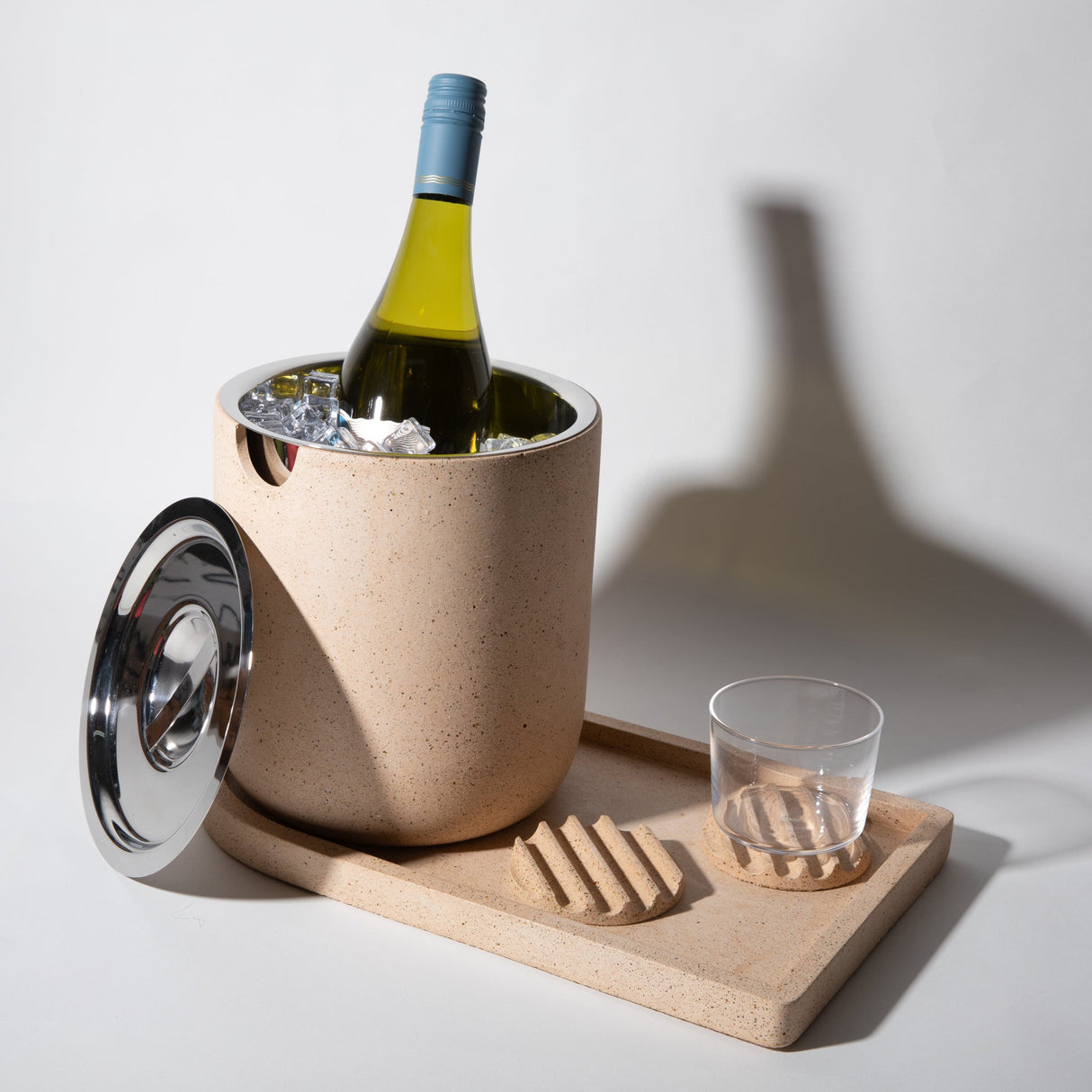 Ice Bucket Tray | Peach Terrazzo