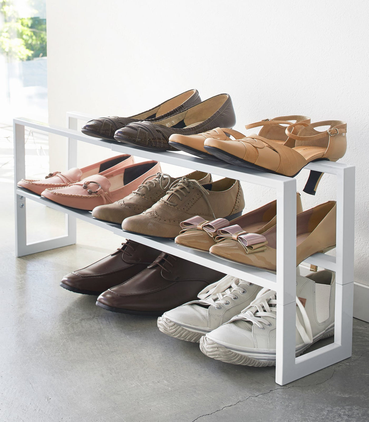 Two-Tier Expandable Shoe Rack (12" H) - Steel