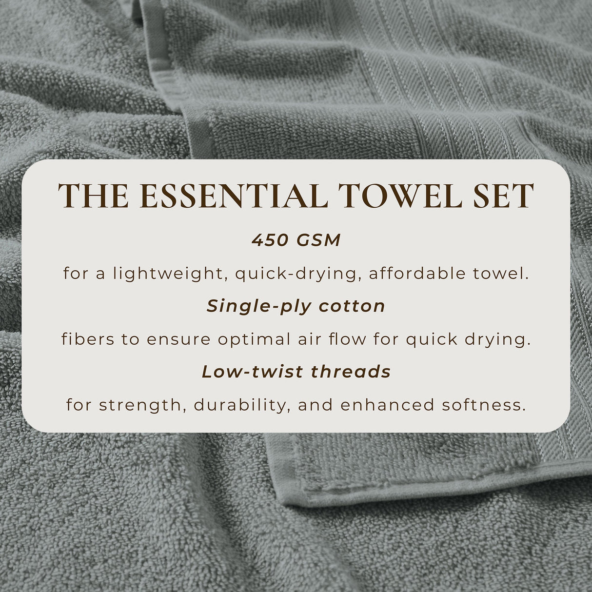Cotton Terry Bath Towel Set - Cooper Collection