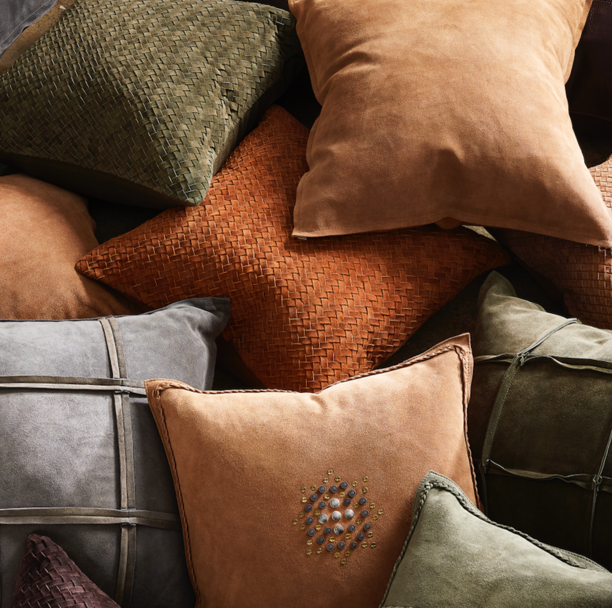 Raina Olive Woven Pillow 20" x 20"