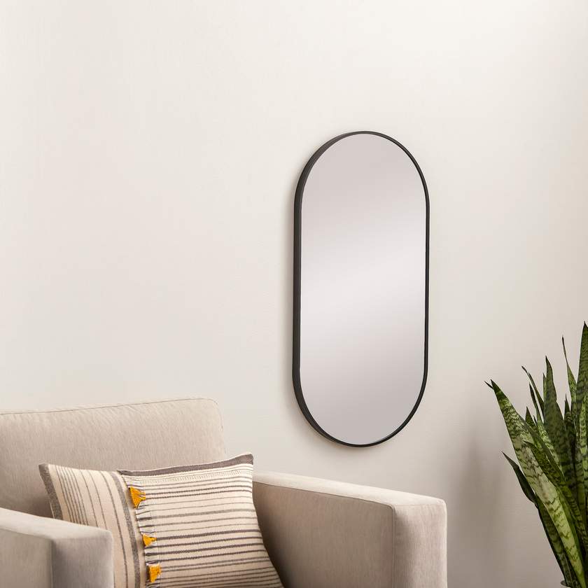 Soyla Modern Black Wall Mirror