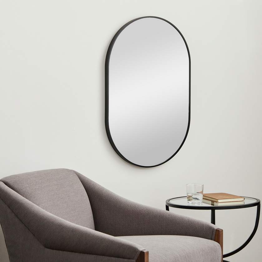 Soyla Modern Black Wall Mirror