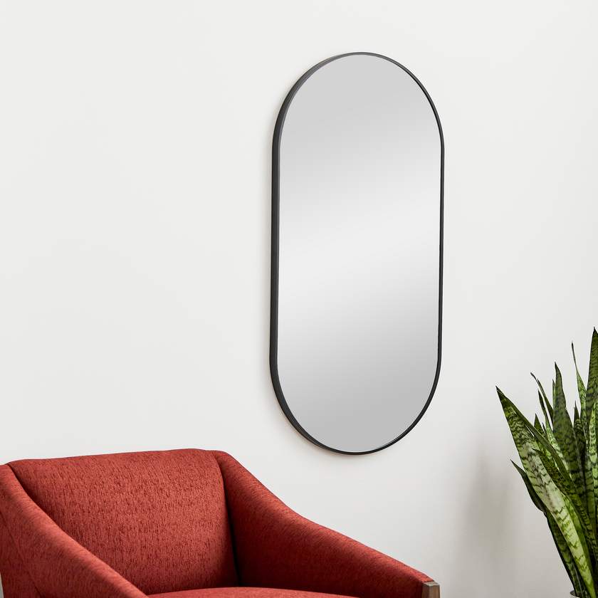 Soyla Modern Black Wall Mirror