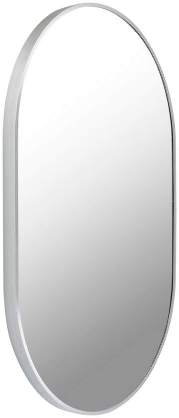 Soyla Modern Metallic Silver Wall Mirror