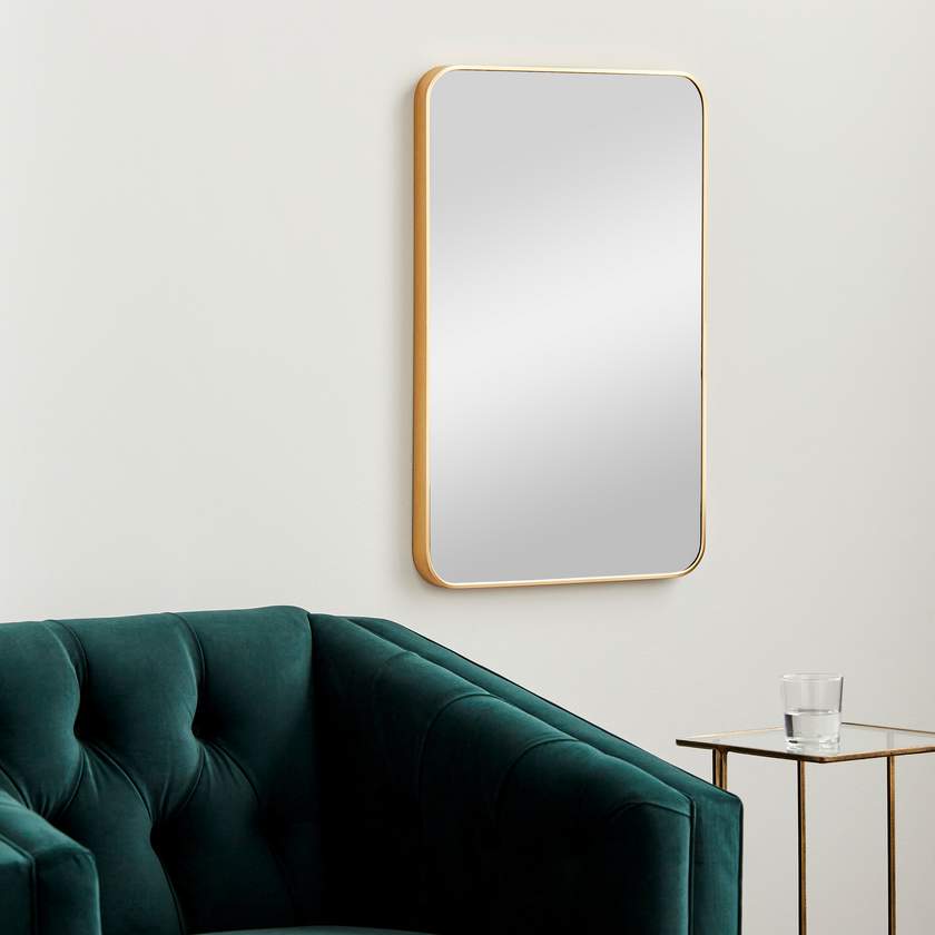 Renna Modern Gold Wall Mirror