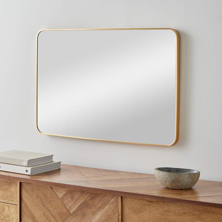 Renna Modern Gold Wall Mirror