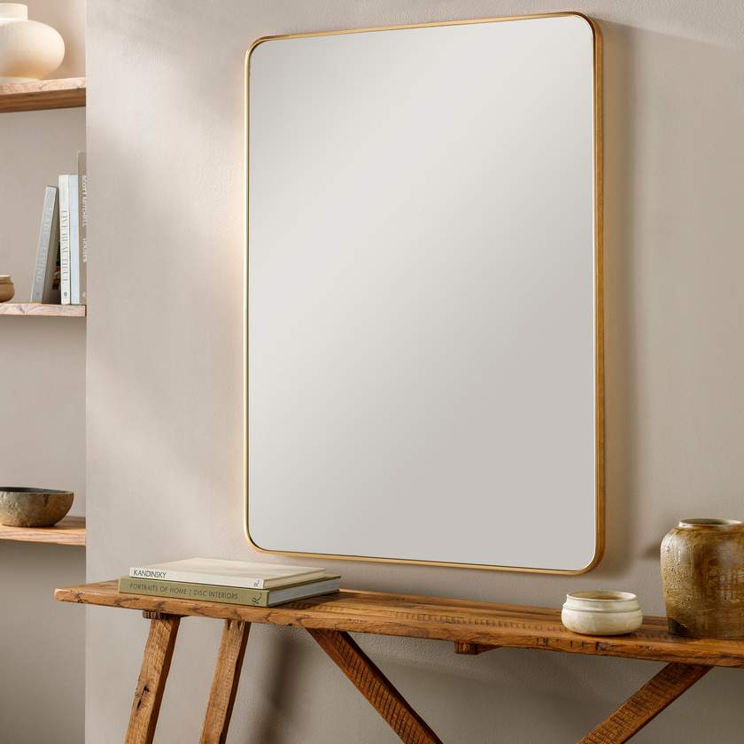 Renna Modern Gold Wall Mirror