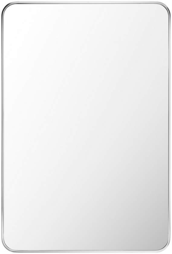 Renna Modern Metallic Silver Wall Mirror
