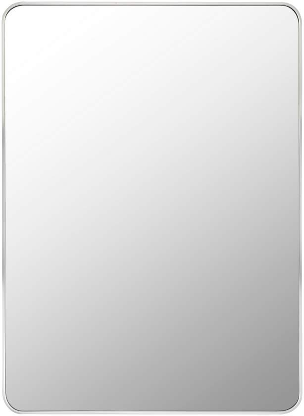 Renna Modern Metallic Silver Wall Mirror