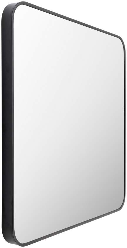 Louvenia Modern Black Wall Mirror