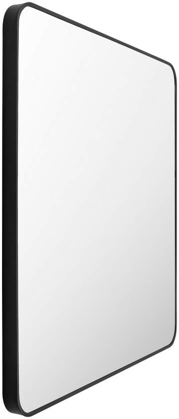 Louvenia Modern Black Wall Mirror