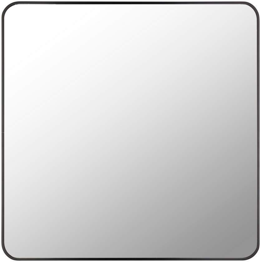 Louvenia Modern Black Wall Mirror