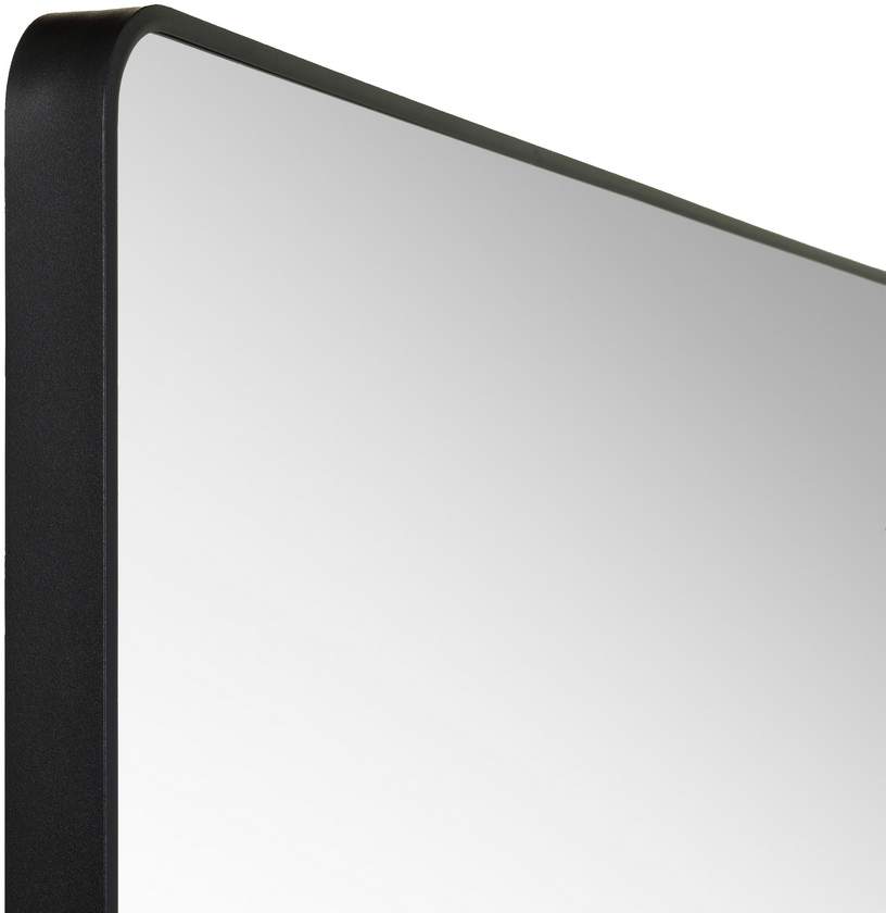 Louvenia Modern Black Wall Mirror