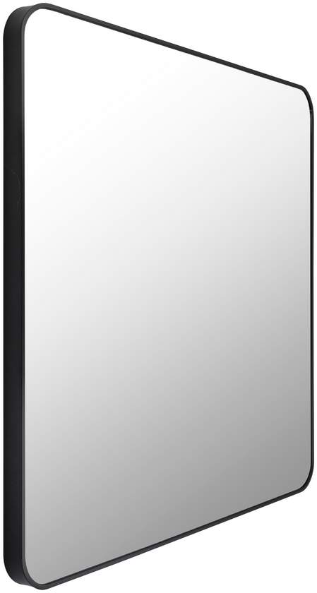 Louvenia Modern Black Wall Mirror