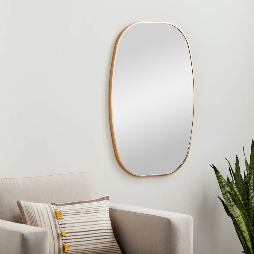 Stephannie Modern Gold Wall Mirror