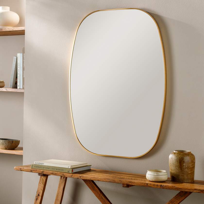 Stephannie Modern Gold Wall Mirror