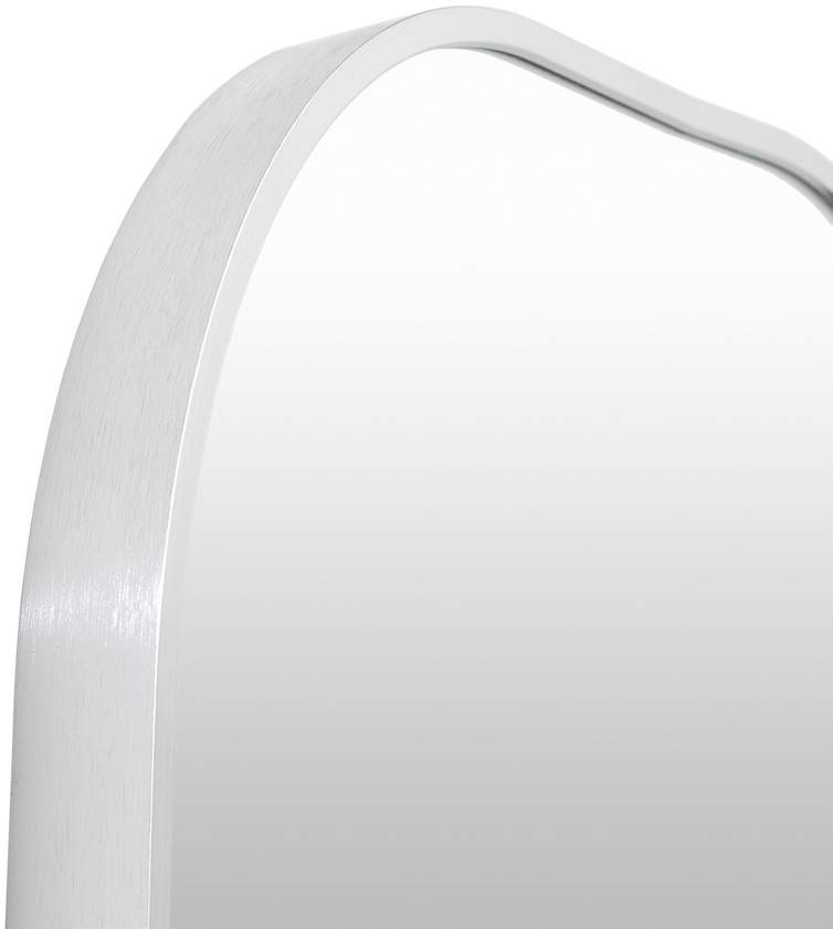 Stephannie Modern Metallic Silver Wall Mirror