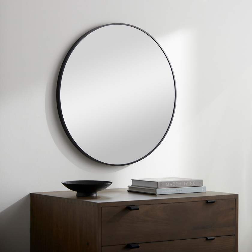 Jarron Modern Black Wall Mirror