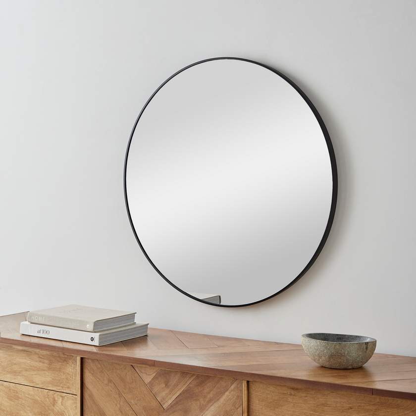 Jarron Modern Black Wall Mirror