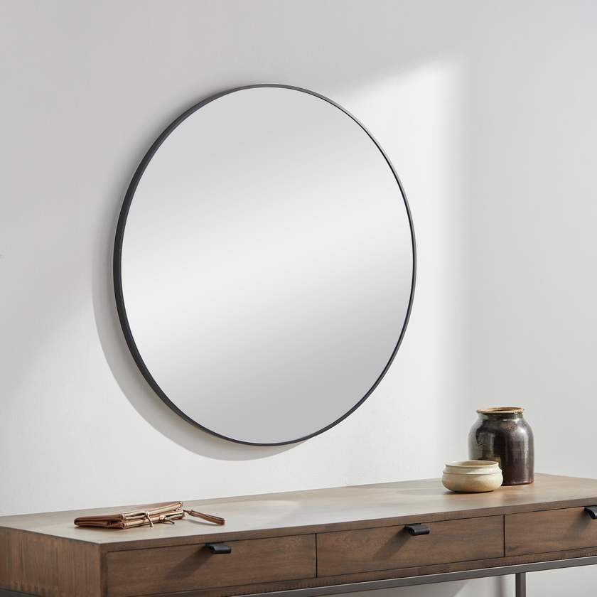 Jarron Modern Black Wall Mirror