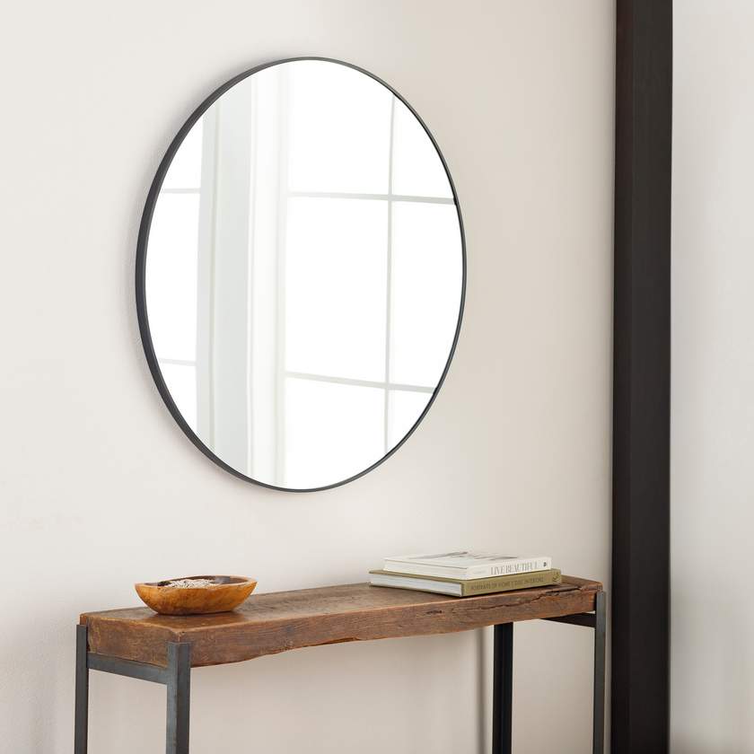 Jarron Modern Black Wall Mirror