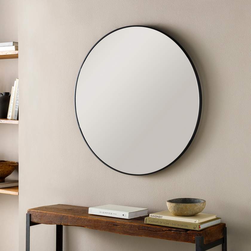 Jarron Modern Black Wall Mirror