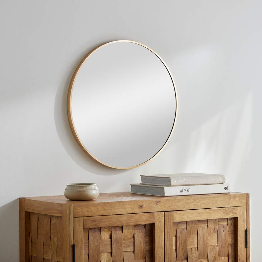 Jarron Modern Gold Wall Mirror