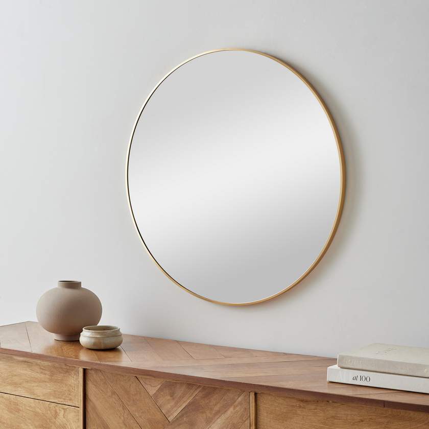Jarron Modern Gold Wall Mirror