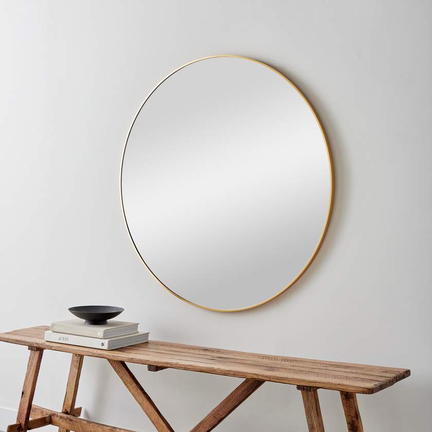 Jarron Modern Gold Wall Mirror
