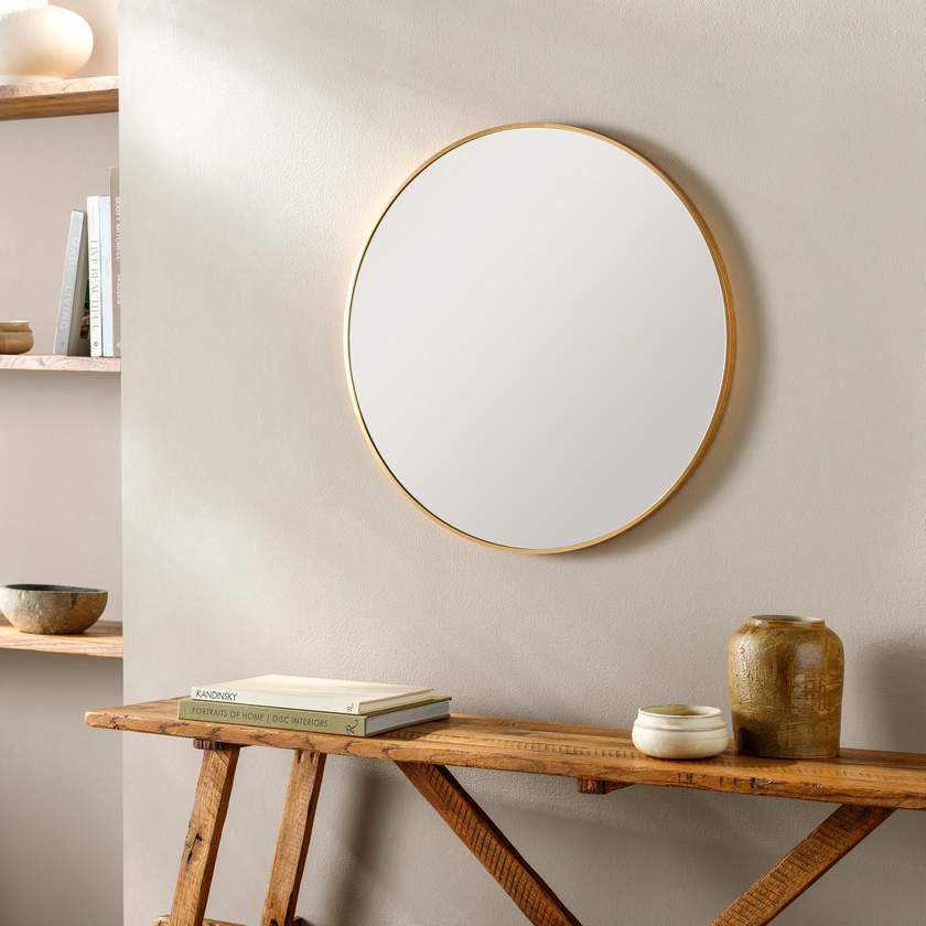Jarron Modern Gold Wall Mirror