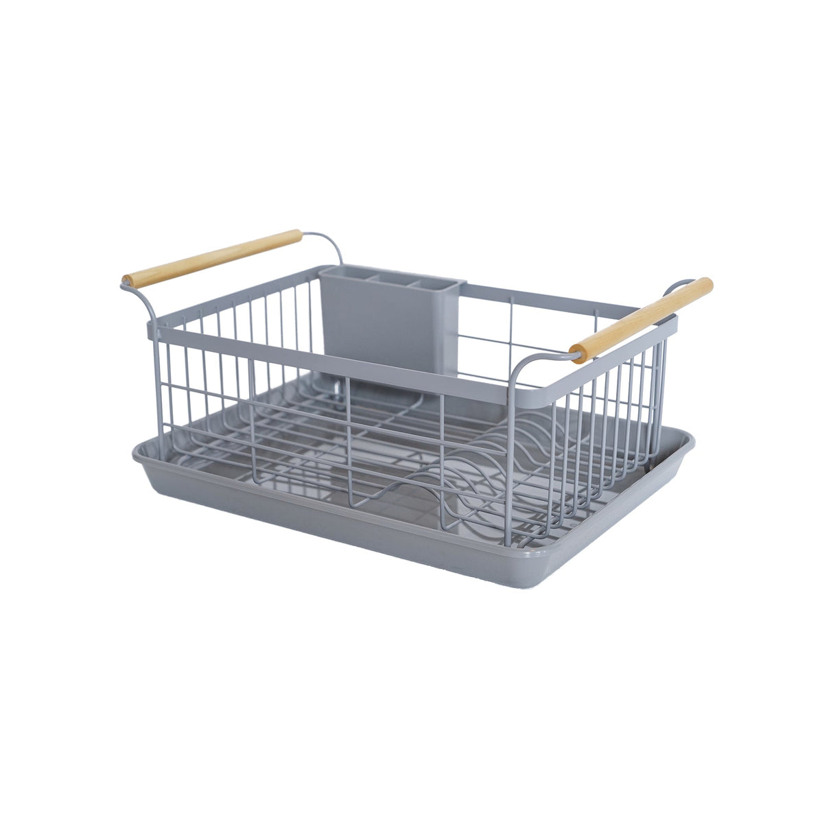 Dish Rack - Steel + Wood