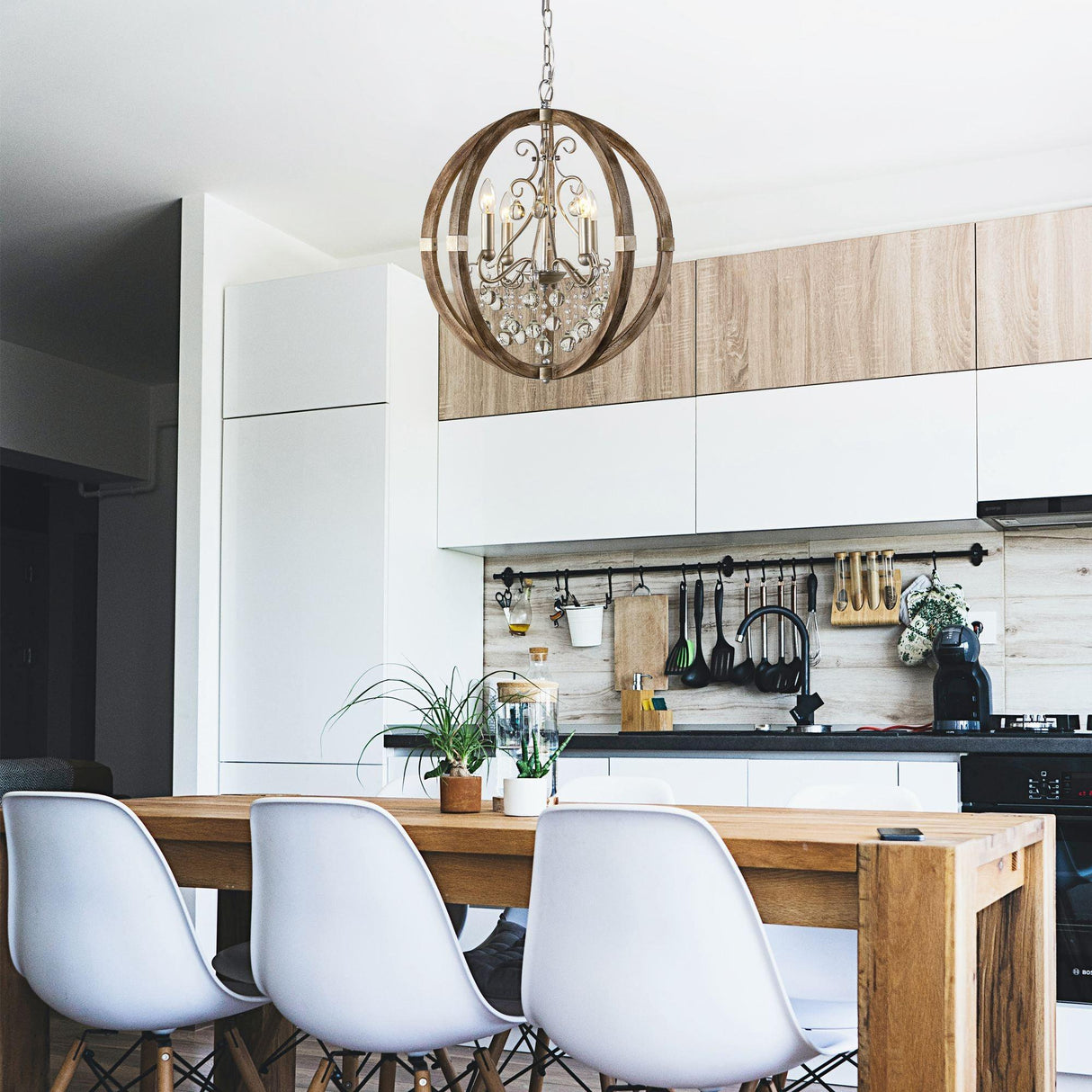 Retha Brown 4-Light Caged Island Pendant Lights