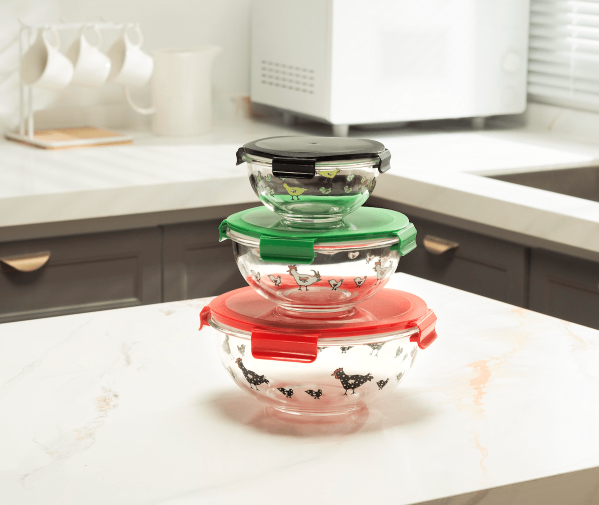 Salient Rooster Bowl Set