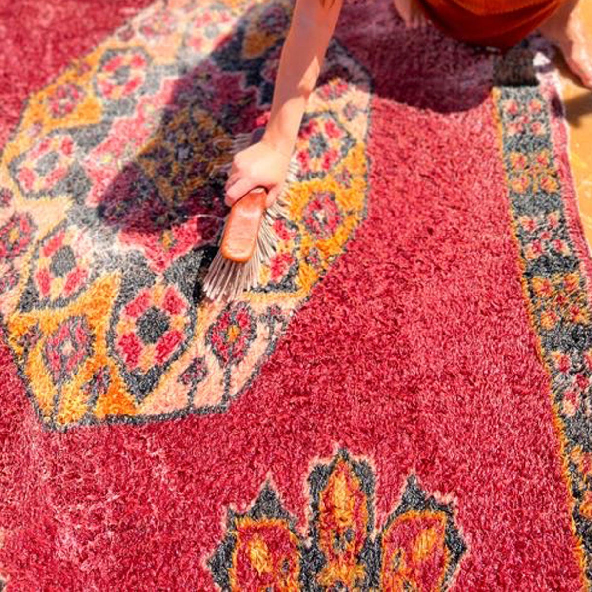 Fatna Vintage Moroccan Wool Rug | 5'3" x 8'2"