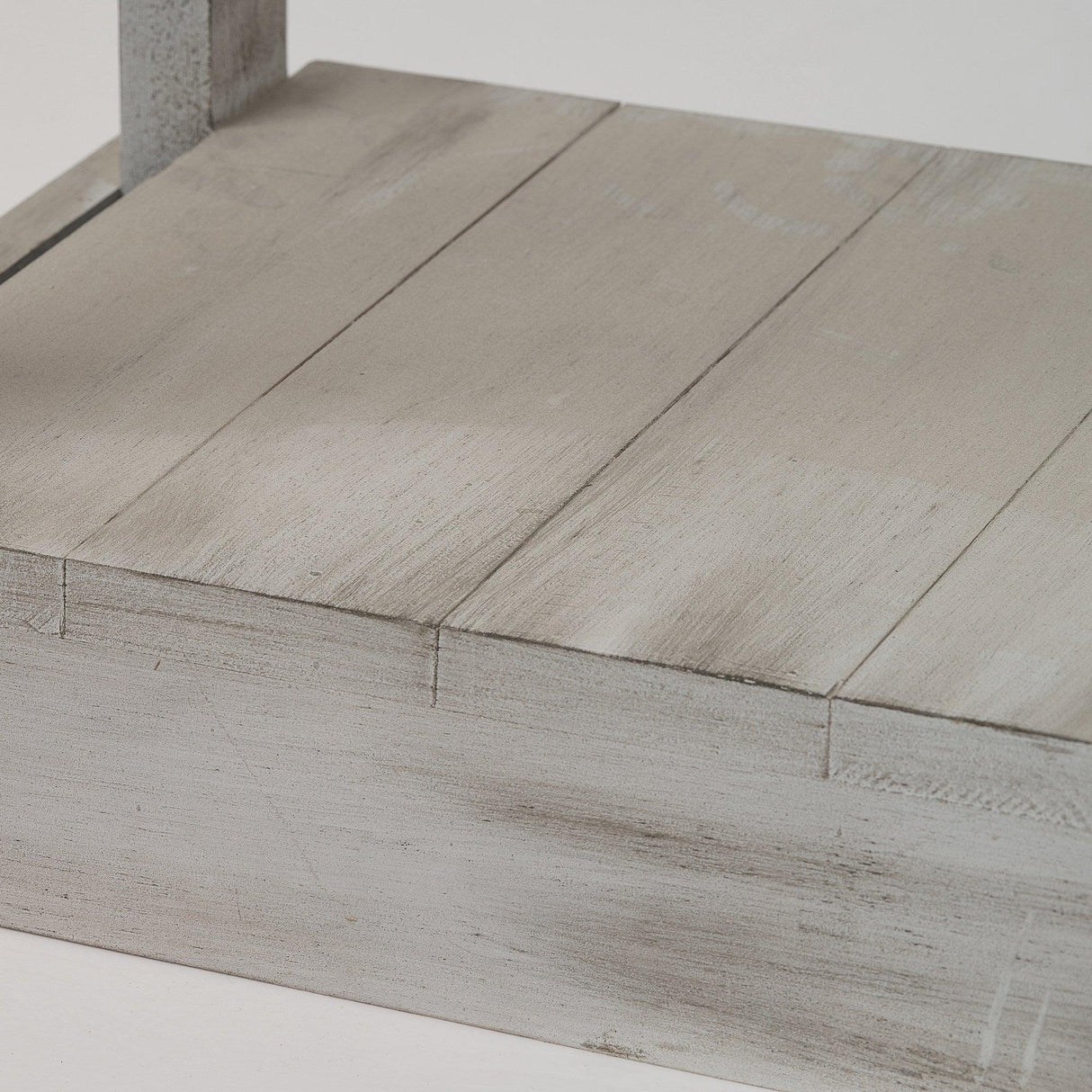 Rustic Wood Square Side Table with Shelf