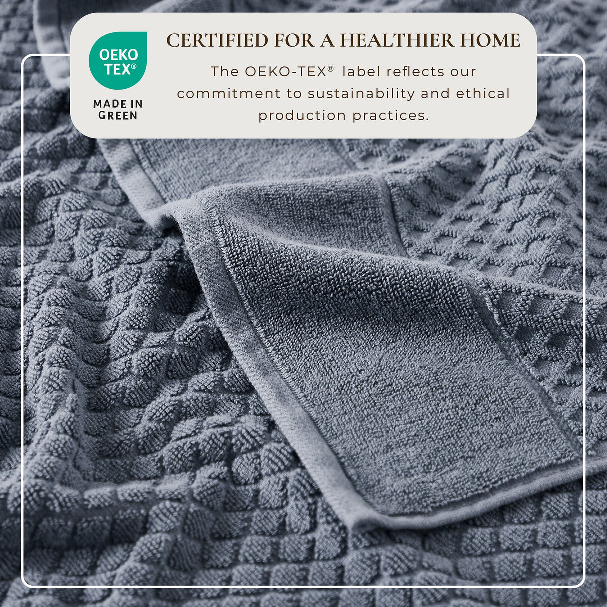 Cotton Diamond Waffle Weave Bath Towel Set - Grayson Collection