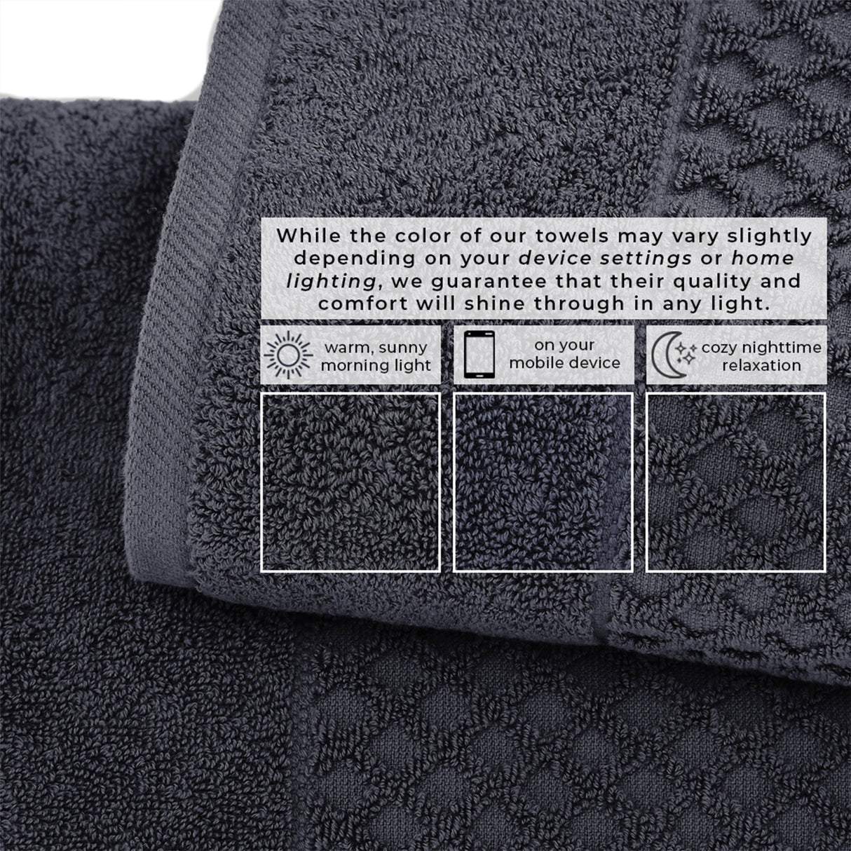 Cotton Diamond Waffle Weave Bath Towel Set - Grayson Collection