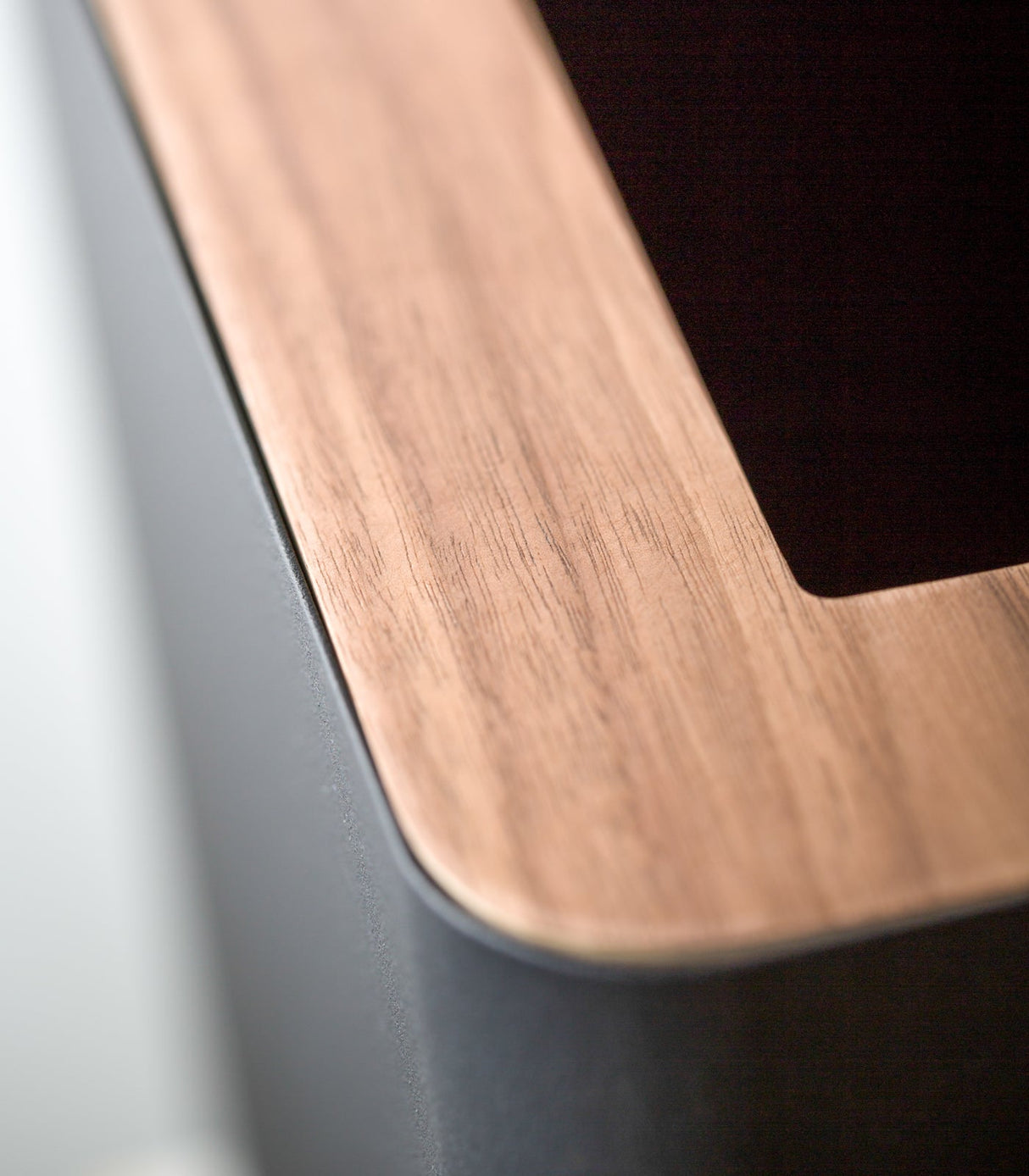 Trash Can - Rectangle - Steel + Wood