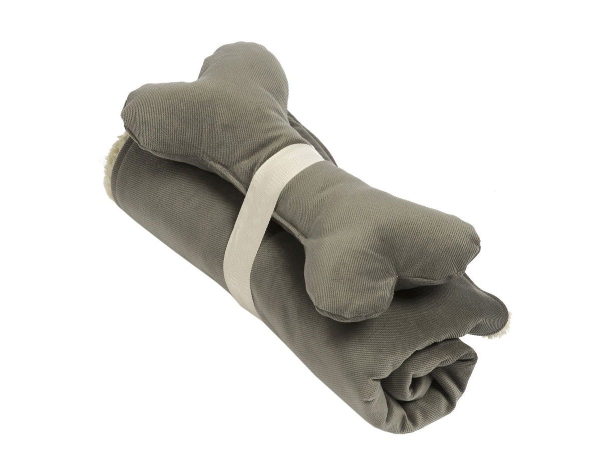 Blanket and Bone Toy Set-Graphite
