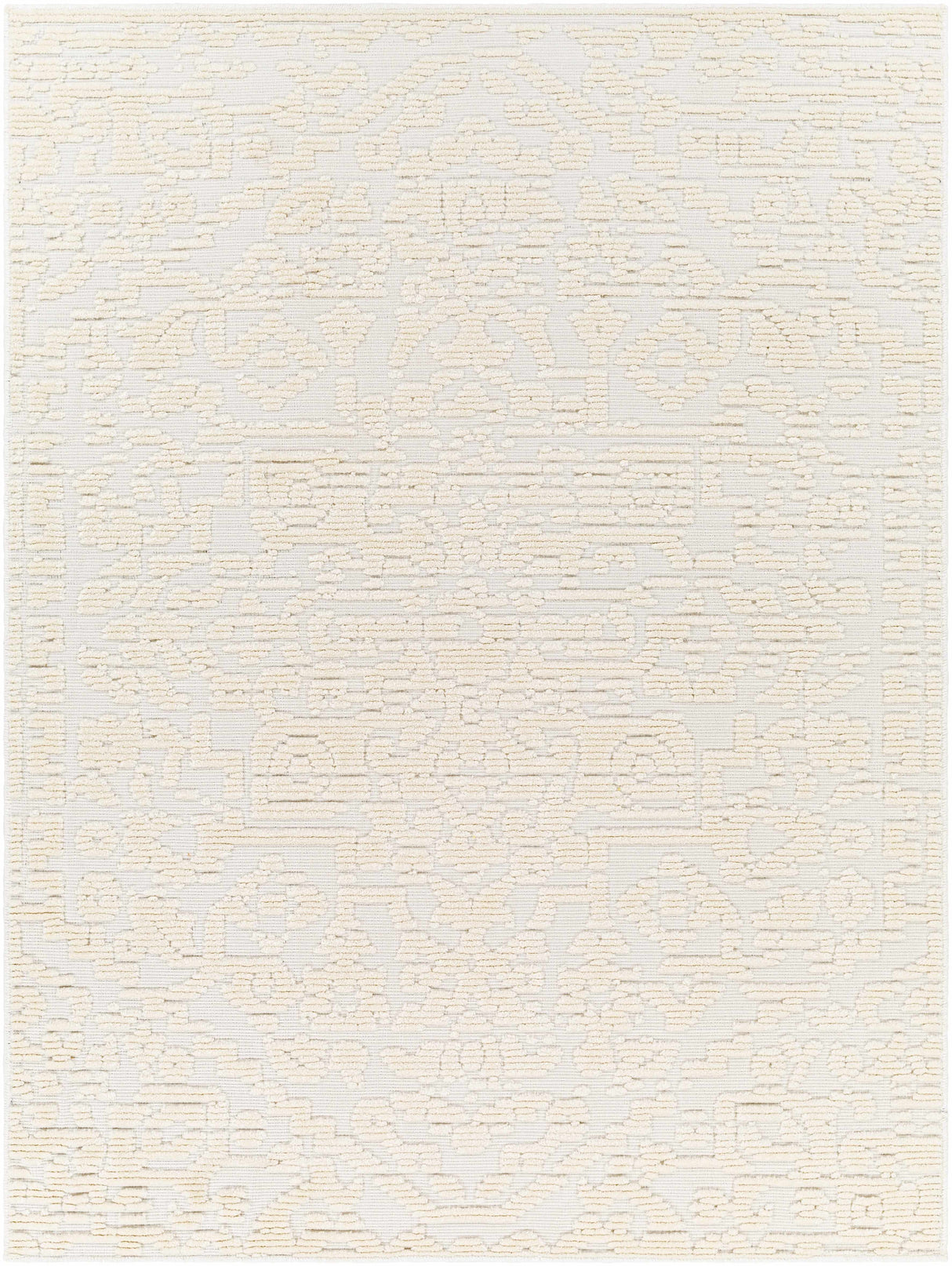 Beren Cream Washable Area Rug - Clearance
