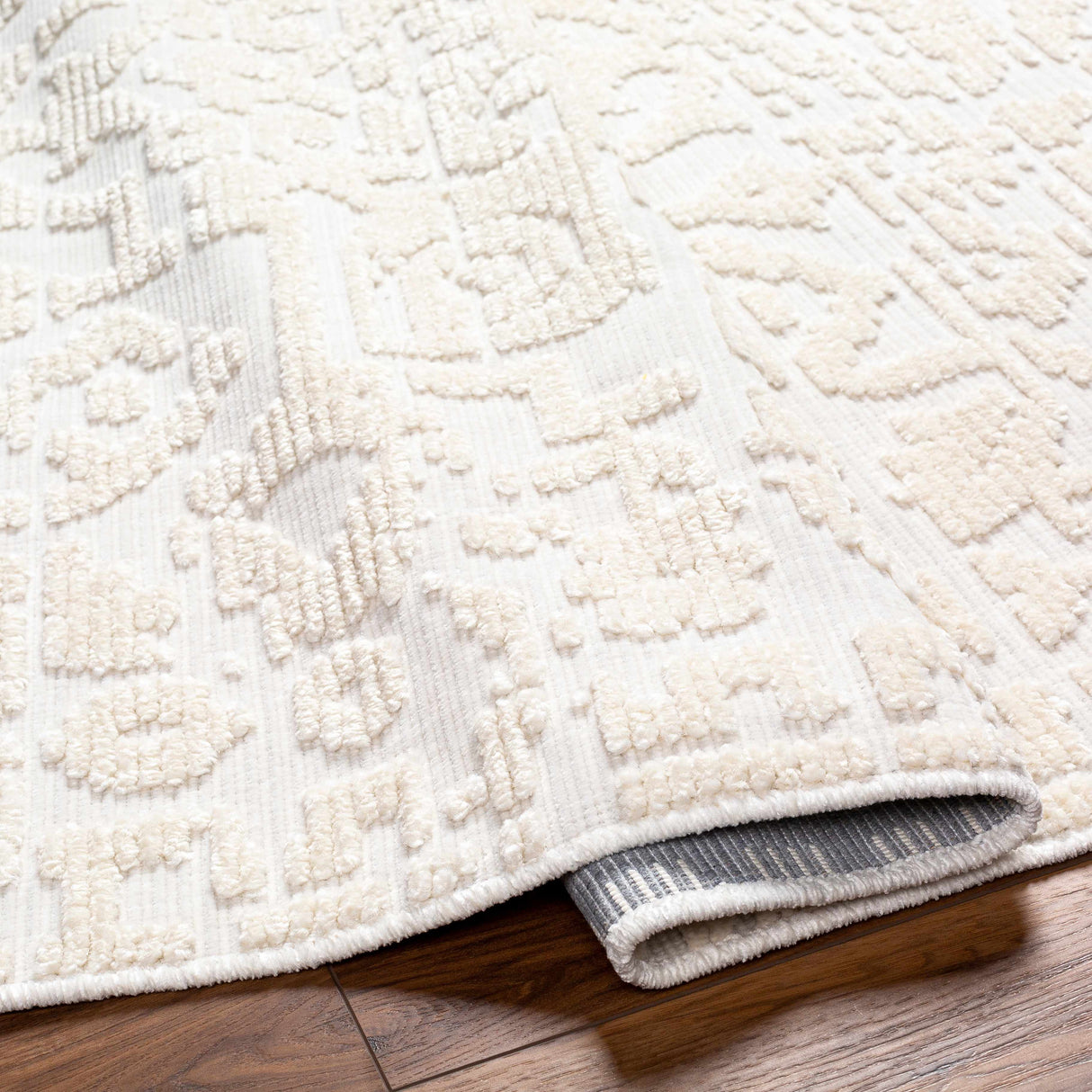 Beren Cream Washable Area Rug - Clearance