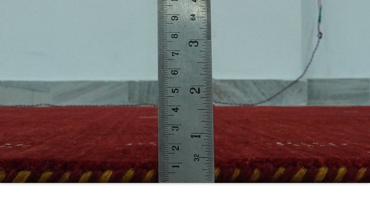 Solid Plain Maroon Geometrical Design Hand loom Custom made wool area Rug