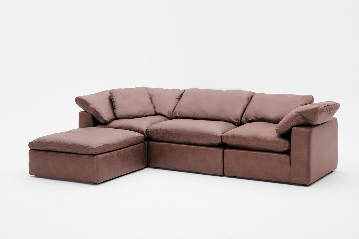 4-Cube Ottoman Chaise Sectional