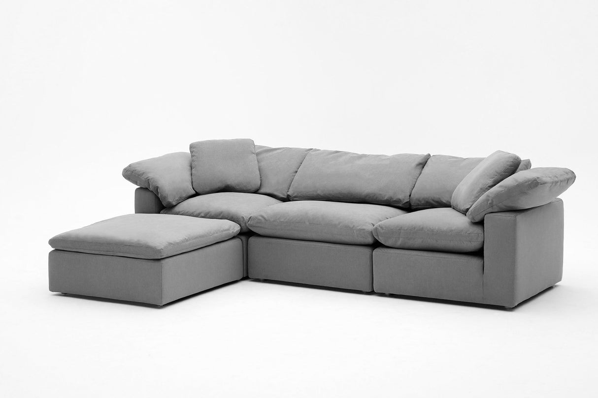 4-Cube Ottoman Chaise Sectional