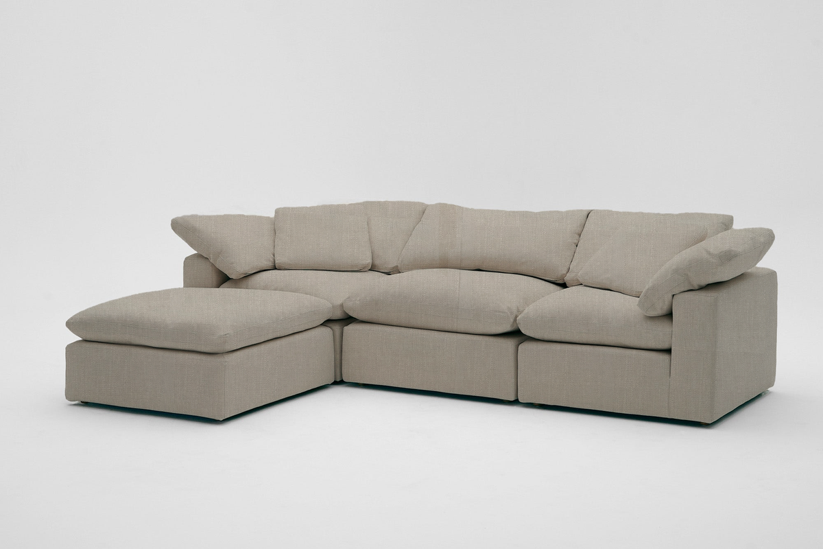 4-Cube Modular Chaise Sectional