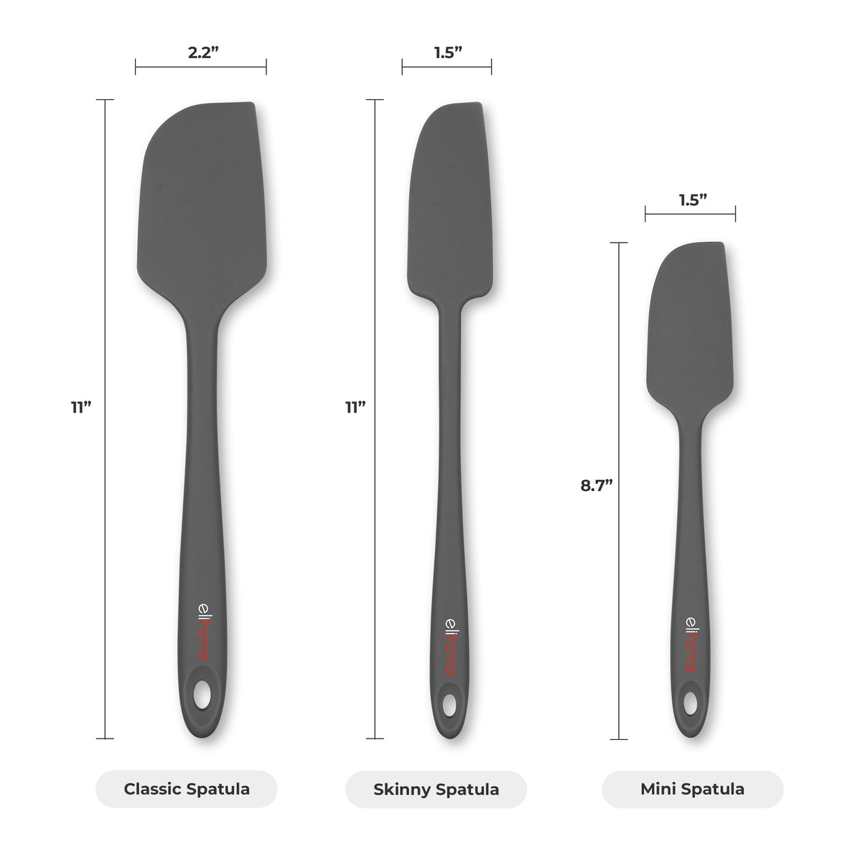 Elihome Skinny Slim Spatula - 11" L x 1.5" W